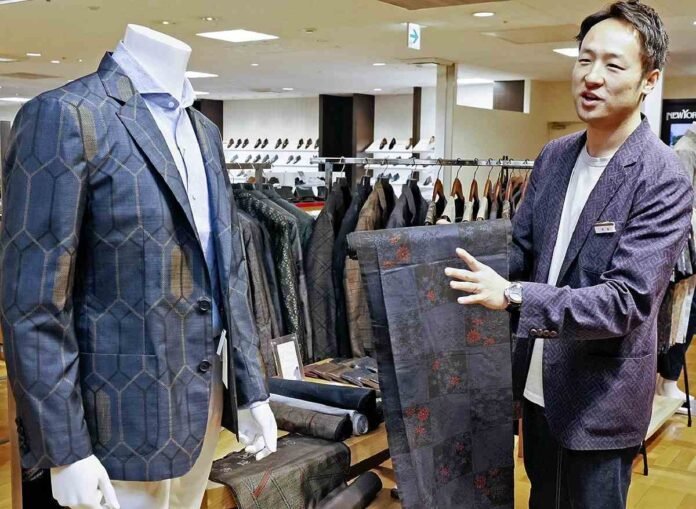 Second-hand kimono recycled into new clothing

