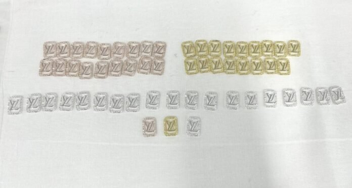 Counterfeit nail products branded with the logo of Louis Vuitton 