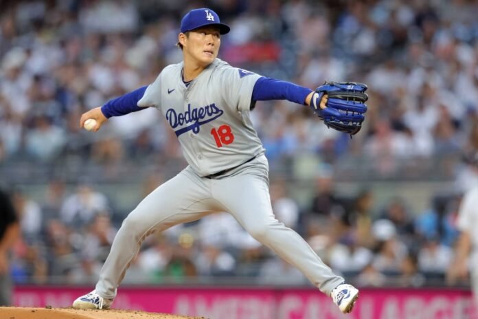 Dodgers lead Yankees in 11-inning battle after Yamamoto blindsides


