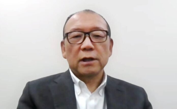 Tsuyoshi Maruki, president of Strategic Capital, speaks online on Thursday after three of six candidates proposed by the firm for Daidoh's board positions secured a seat. 
