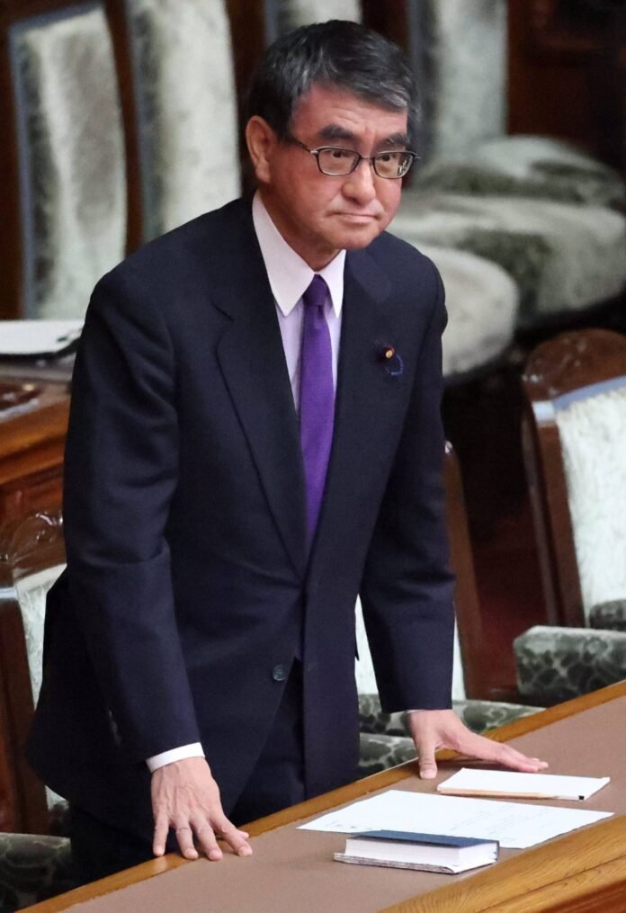 Digital transformation minister Taro Kono says the government plans to use My Number ID cards to track the evacuation status of disaster victims. 