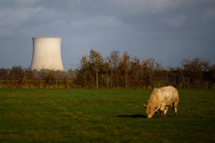 The cooling towers of the Saint-Laurent-Des-Eaux nuclear power plant site near Orleans, France, in 2023. Long a nuclear-power holdout, Australia is now debating a switch that could see the country end its decadeslong resistance to the energy source. 