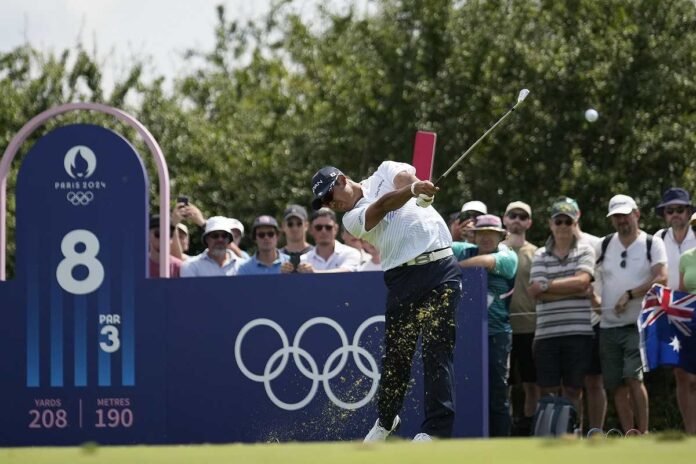 Japan's Hideki Matsuyama shares lead in Olympic men's golf tournament

