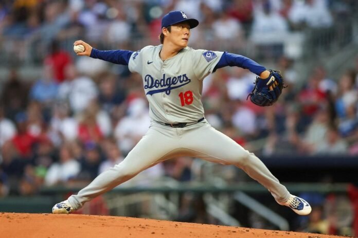 Yoshinobu Yamamoto allows four hits and two walks in four innings in his second start since returning from a right arm injury; Dodgers beat Braves 9-0

