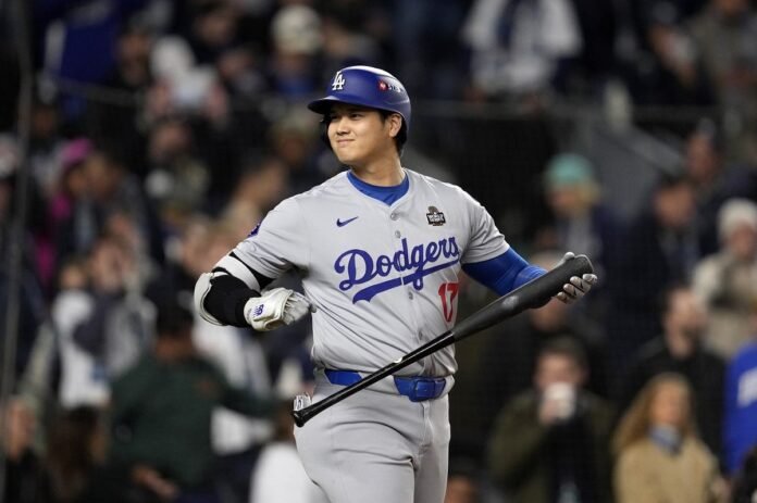 Shohei Ohtani returns after dislocated shoulder and goes hitless as Dodgers take 3-0 lead in World Series

