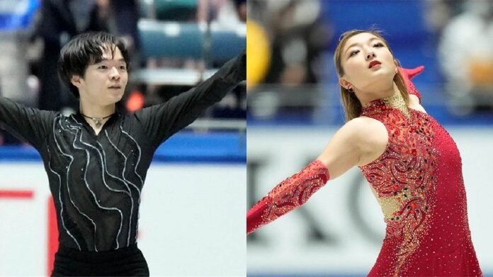 Kagiyama and Sakamoto lead the Japanese series of men's and women's short programs at the NHK Trophy

